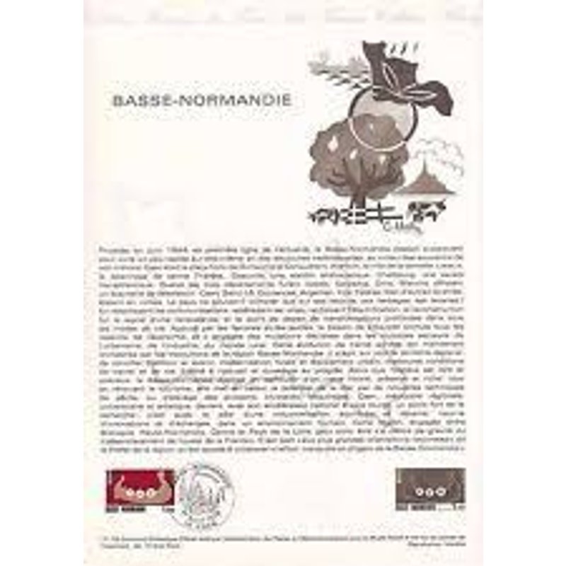 Document Philatelique Officiel N°17-78 Basse-Normandie 1/04/1078 (1er Jour)