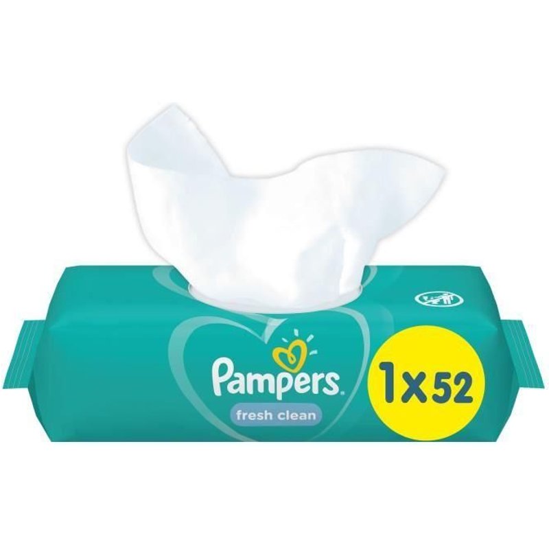 Pampers Lingettes Bebe Freshclean - 52 Lingettes