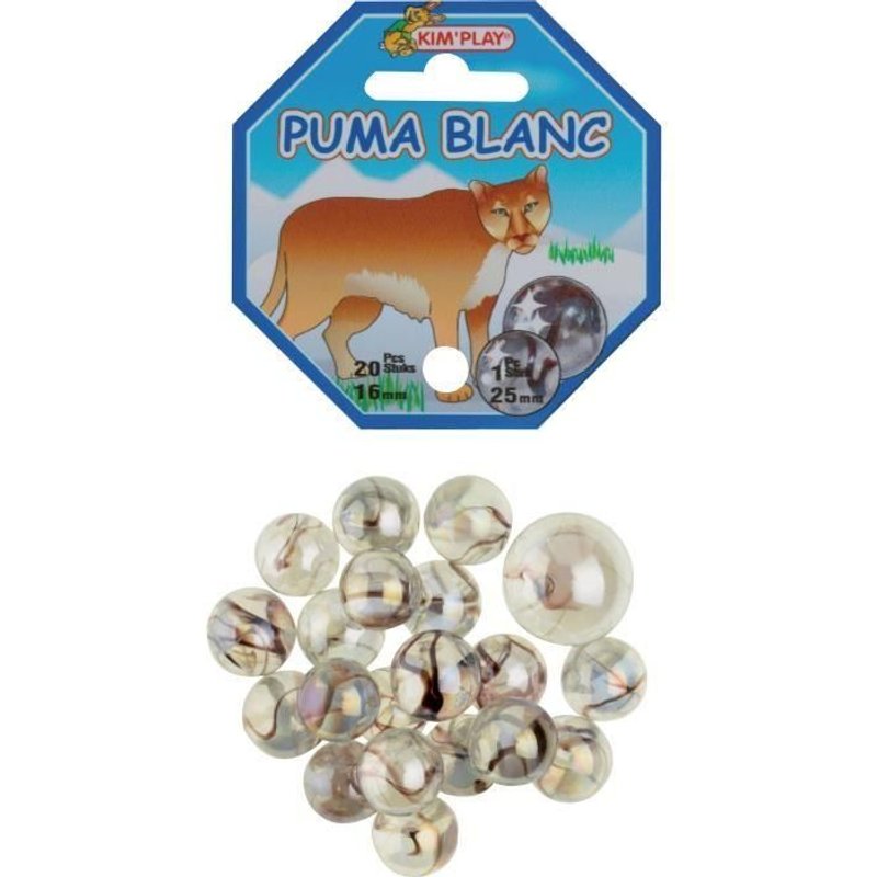 20+1 Billes Puma Blanc