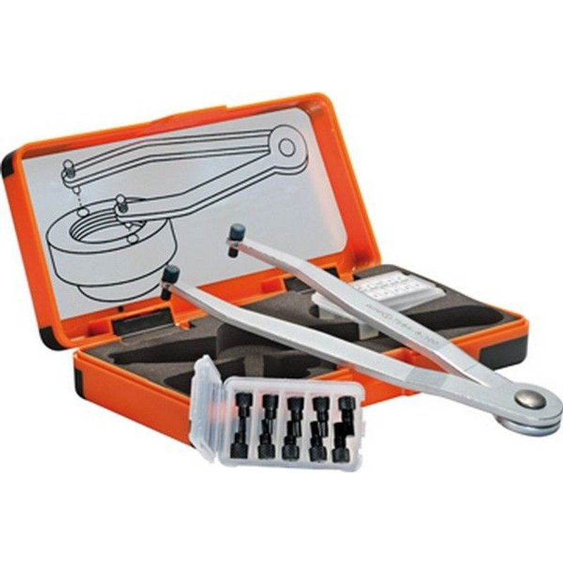 Jeu de clés à ergots réglables, Quantité : 7 pièces, Distance entre les tenons 8-100 mm