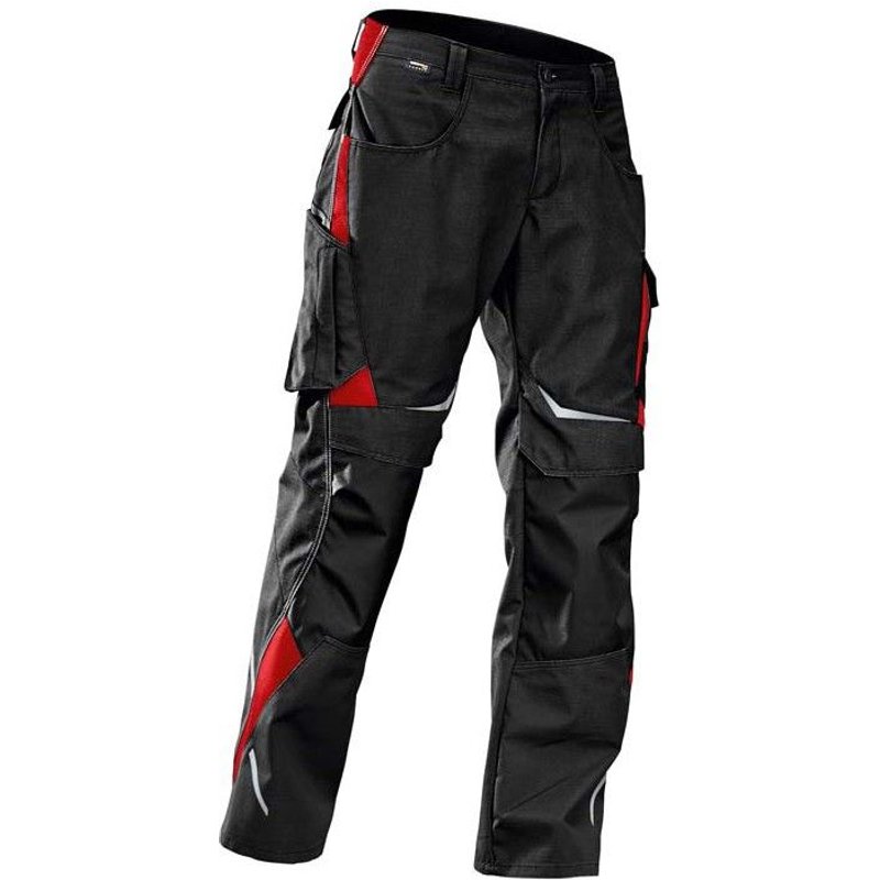 Pantalon de travail noir/rouge, Gr.48