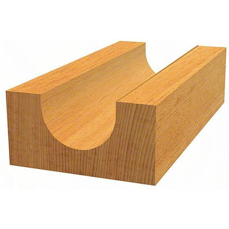 Bosch Fraise à canneler 6mm, R1 12,7mm, D 25,4mm, L 15,6mm, G 49mm - 2608628453