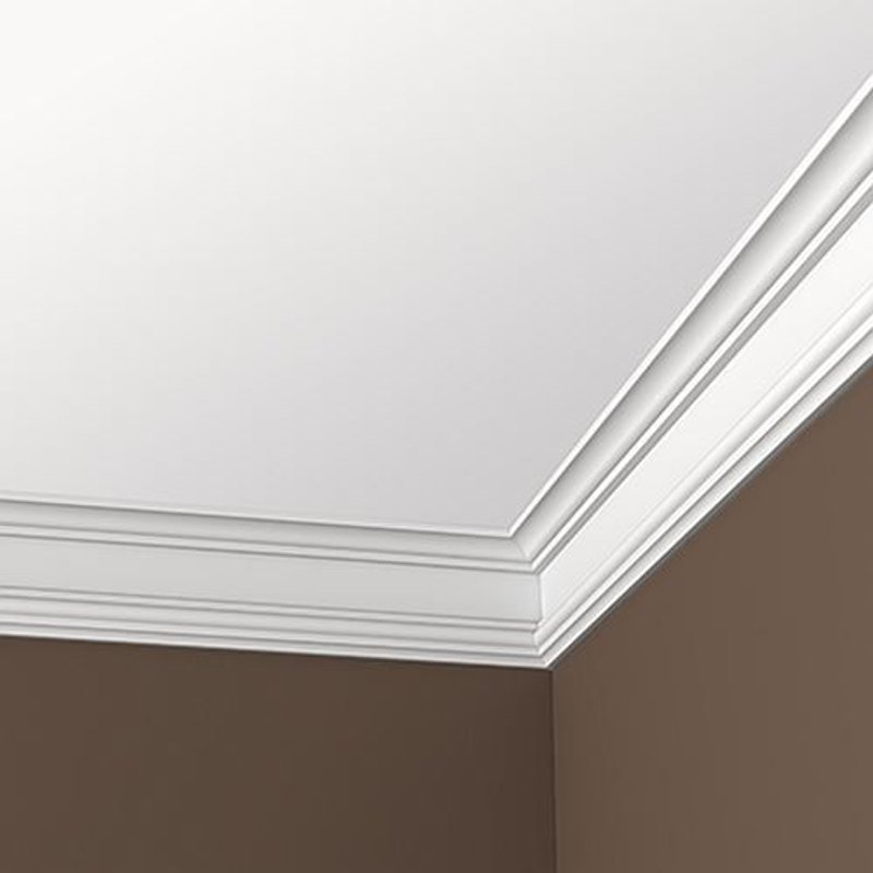 Corniche 150177 Profhome Moulure de plafond polyuréthane décorative style Néo-Classicisme blanc 2 m