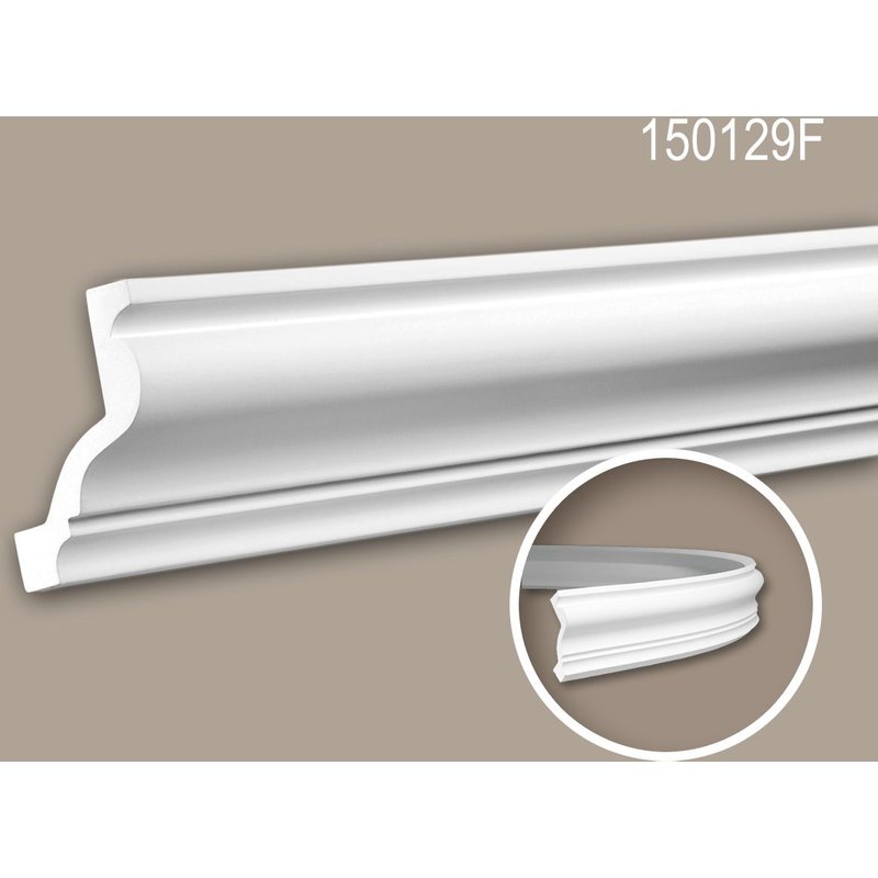 Corniche 150129F Profhome Moulure décorative flexible style Néo-Classicisme blanc 2 m