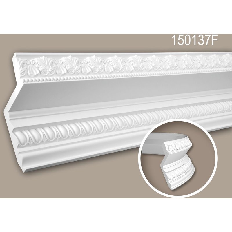 Corniche 150137F Profhome Moulure décorative flexible design intemporel classique blanc 2 m