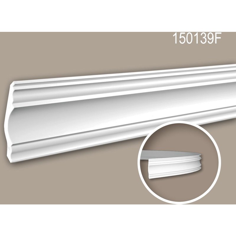 Corniche 150139F Profhome Moulure décorative flexible style Néo-Classicisme blanc 2 m