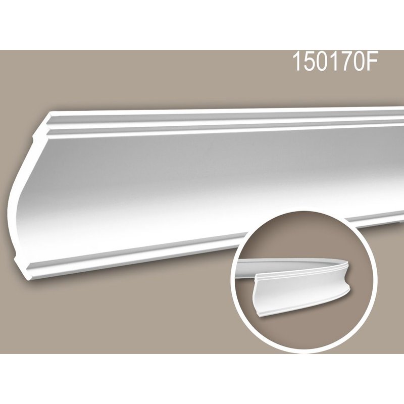 Corniche 150170F Profhome Moulure décorative flexible style Néo-Classicisme blanc 2 m