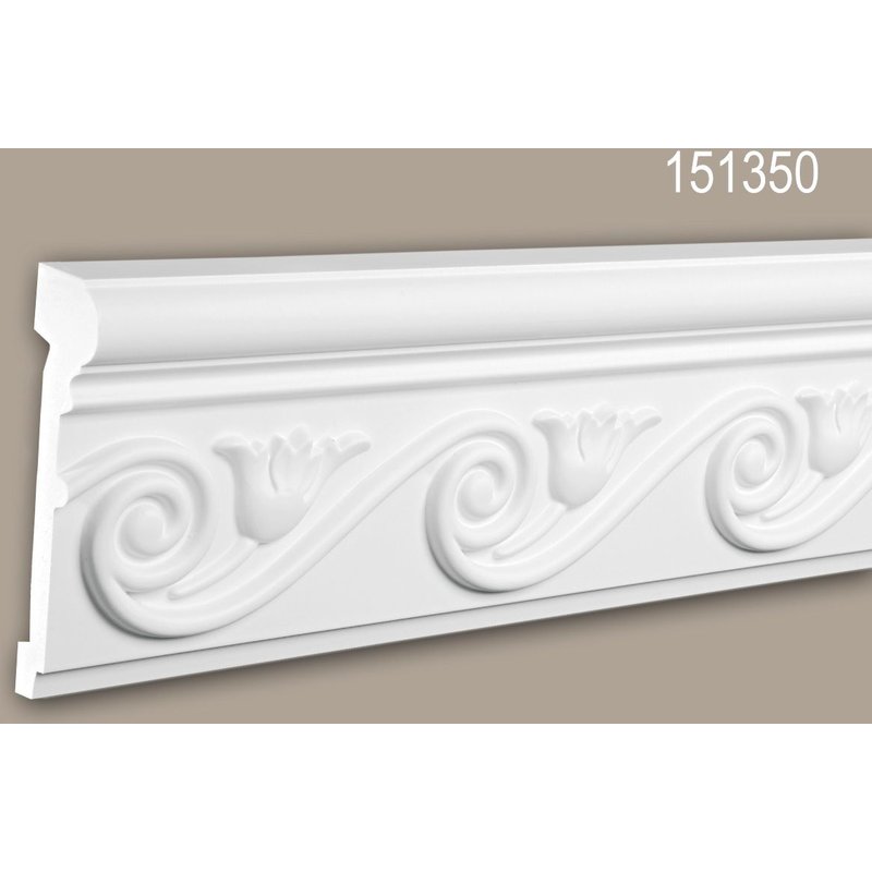 Cimaise 151350 Profhome Moulure décorative style Néo-Empire blanc 2 m
