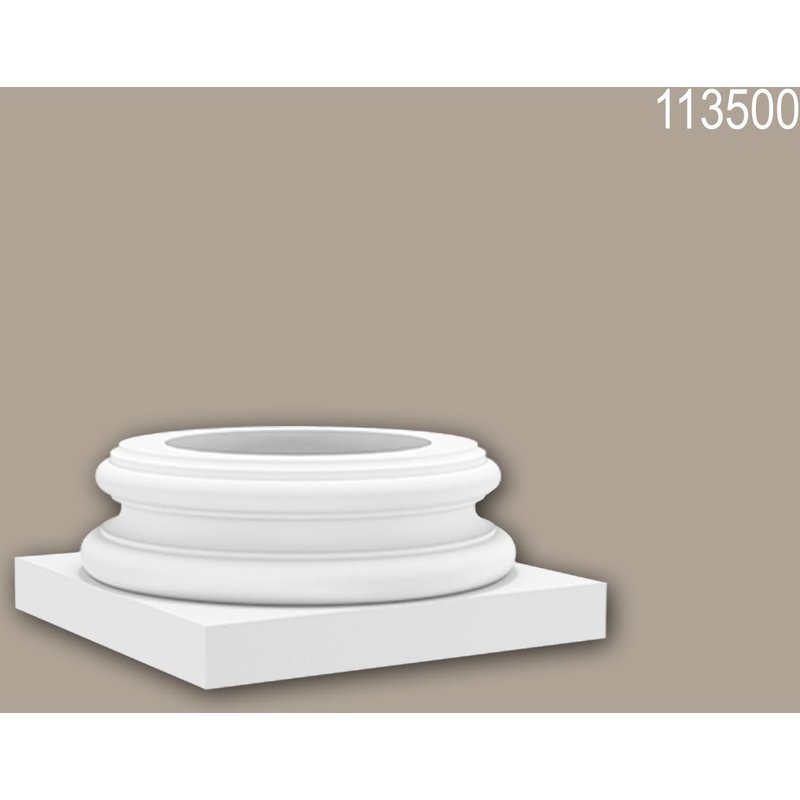 Pied de colonne 113500 Profhome Colonne Élement décorative design intemporel classique blanc