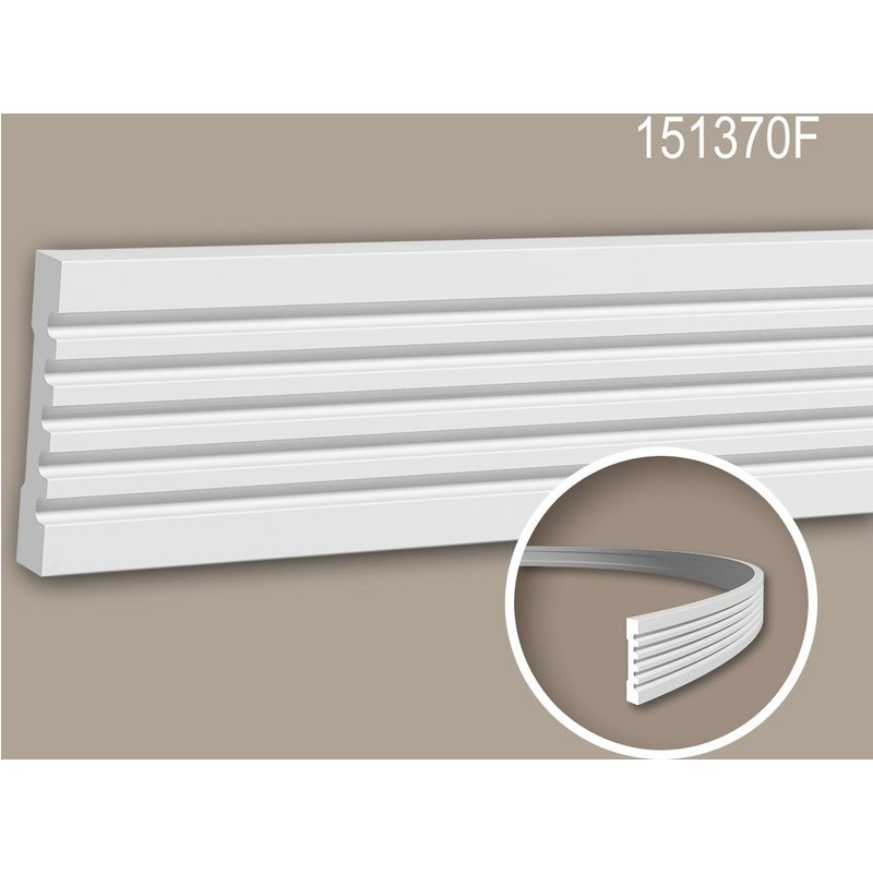 Cimaise 151370F Profhome Moulure décorative flexible design moderne blanc 2 m