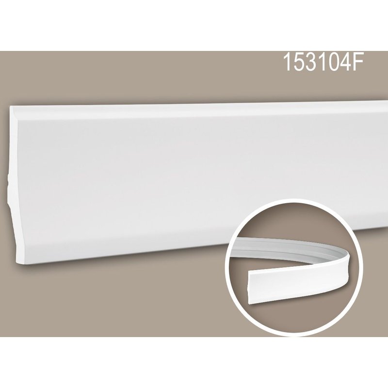 Plinthe 153104F Profhome Moulure décorative flexible design moderne blanc 2 m