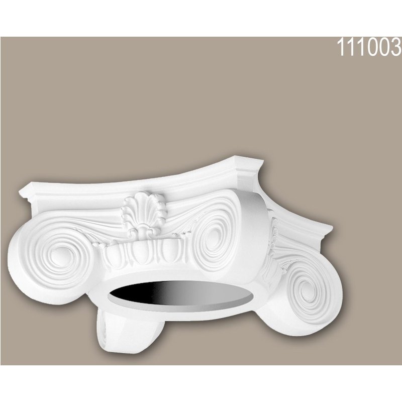 Chapiteau de colonne 111003 Profhome Colonne Élement décorative style ionique blanc