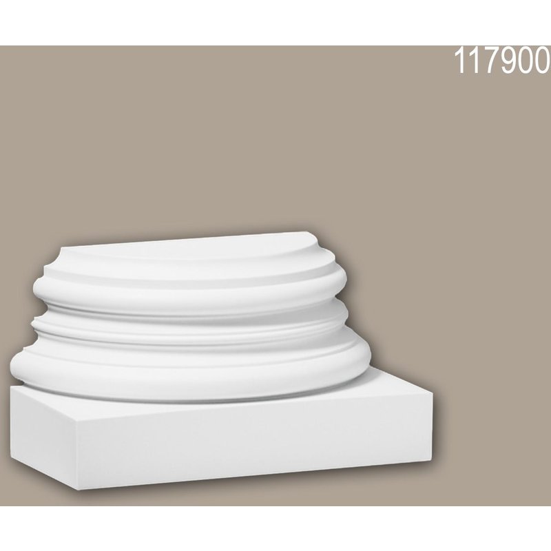 Pied de demi-colonne 117900 Profhome Colonne Élement décorative design intemporel classique blanc