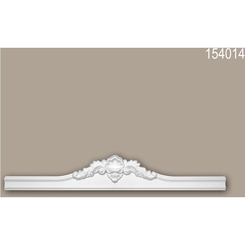 Fronton 154014 Profhome Encadrement de porte style Néo-Empire blanc