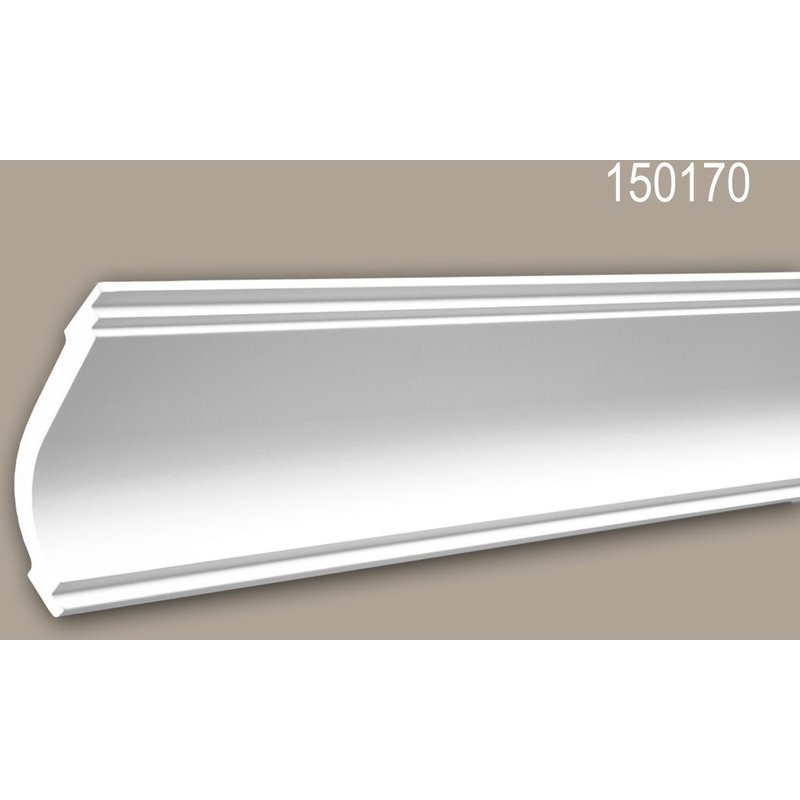 Corniche 150170 Profhome Moulure de plafond polyuréthane décorative style Néo-Classicisme blanc 2 m