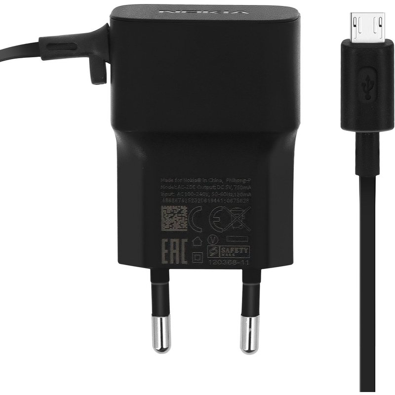 Chargeur Original Nokia Pour Smartphones À Connecteur Micro-Usb