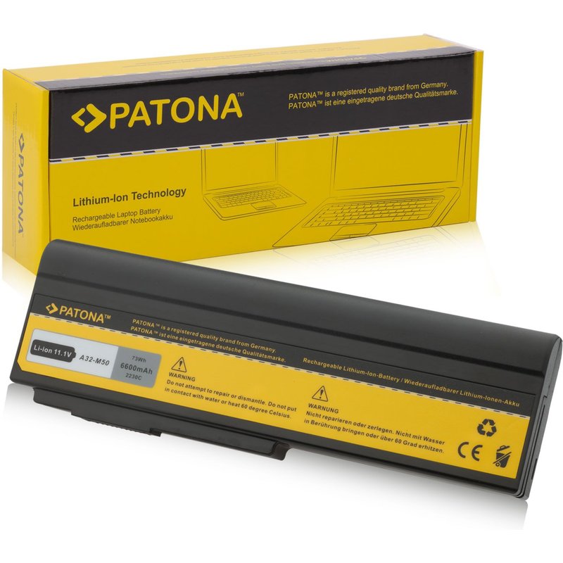 Batterie Li-Ion 11.1V 6600 mAh haut de gamme pour PC portable Asus VX5-A2B de marque Patona®