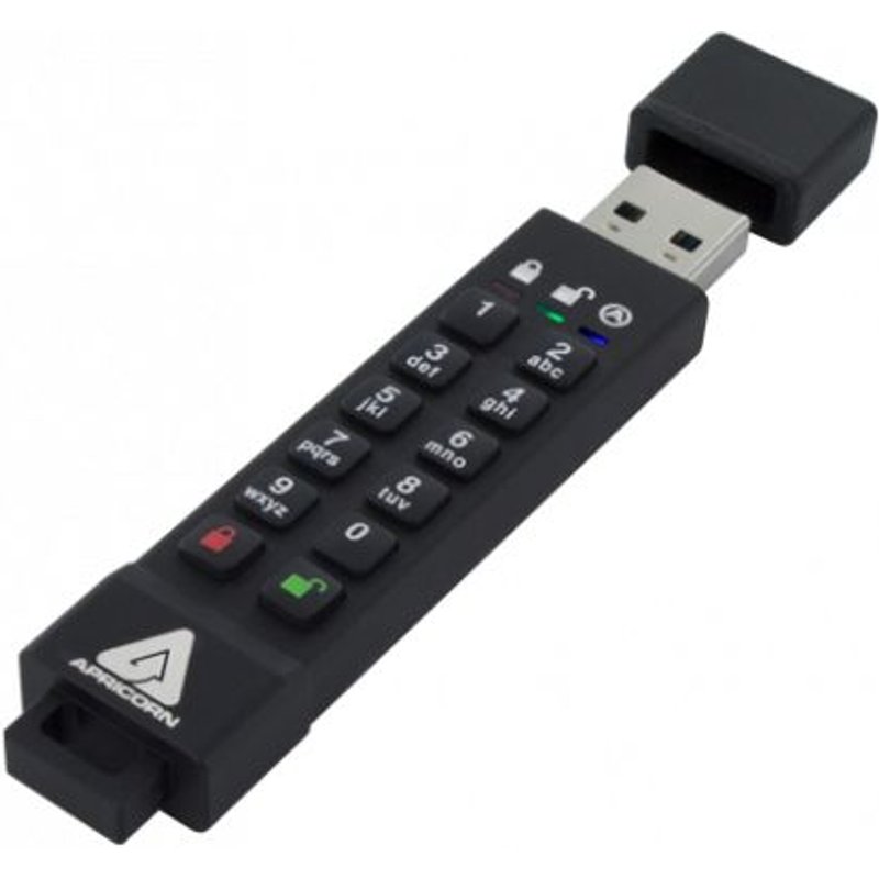 Clé sécurisée Apricorn Aegis 3z - Clé USB - chiffré - 64 Go - USB 3.0 - FIPS 140-2 Level 3