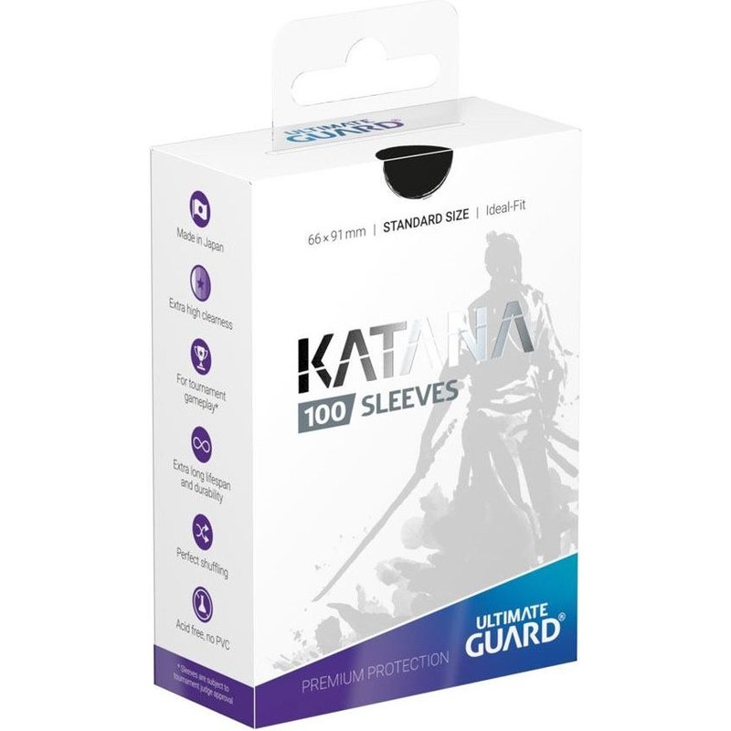 Ultimate Guard - 100 Pochettes Katana Sleeves Taille Standard Noir