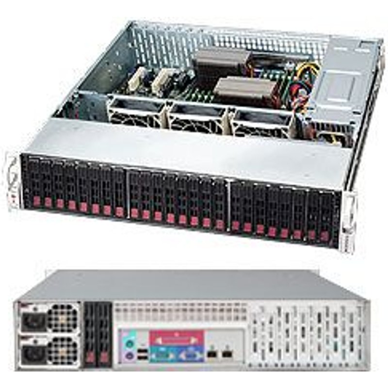 Supermicro SC216 BE1C-R920LPB - Montable sur rack 2U - Extended ATX améliorée - SATA/SAS - hot-swap 920 Watt - noir