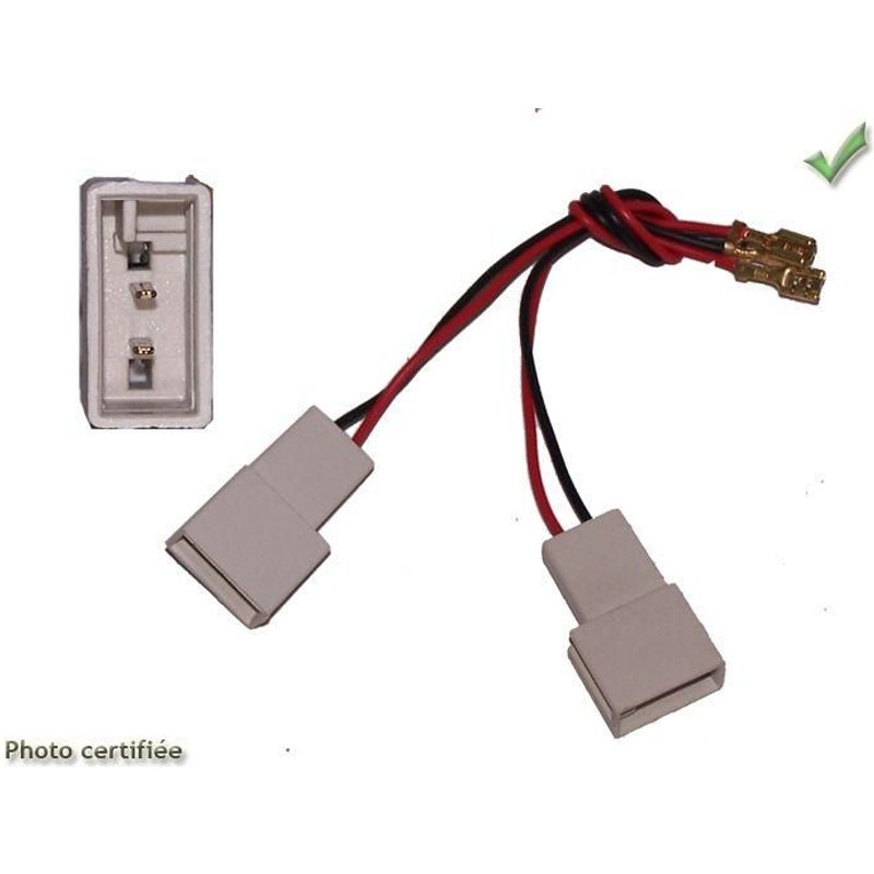 2 cables haut-parleur pour Citroen C1 Peugeot 107 Toyota Aygo 05-13