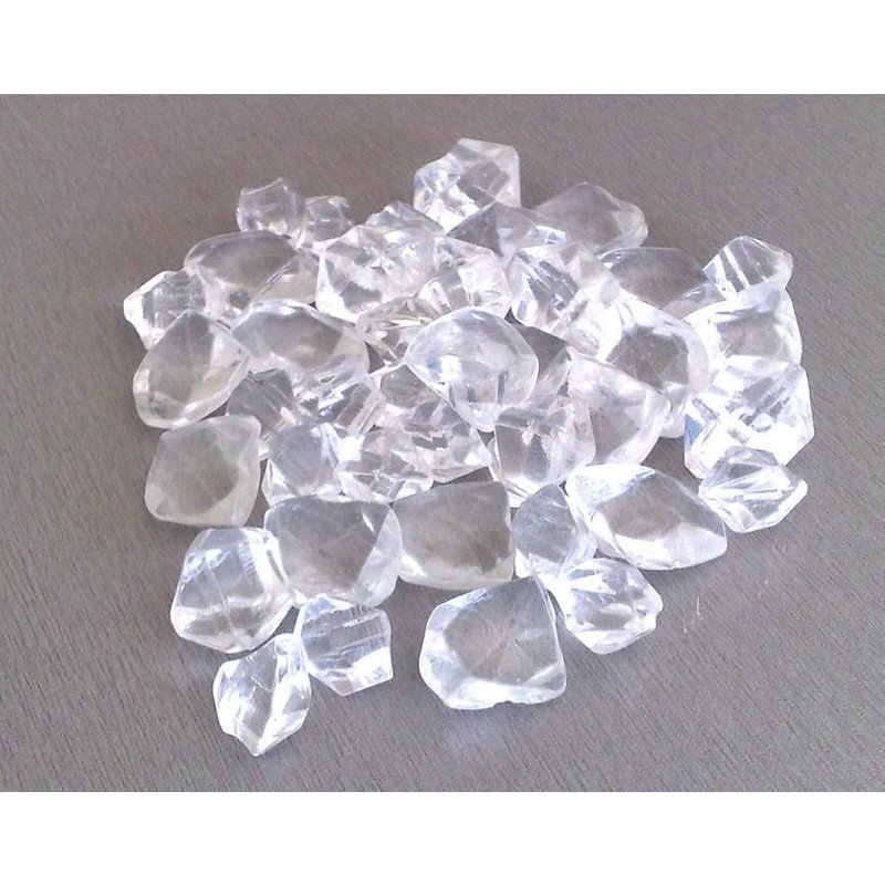 Pierres décoratives en fibre de verre transparente