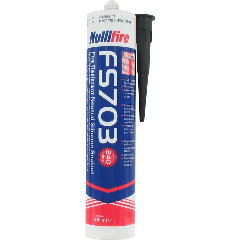 Mastic coupe feu FS703 NULLIFIRE noir 310ml