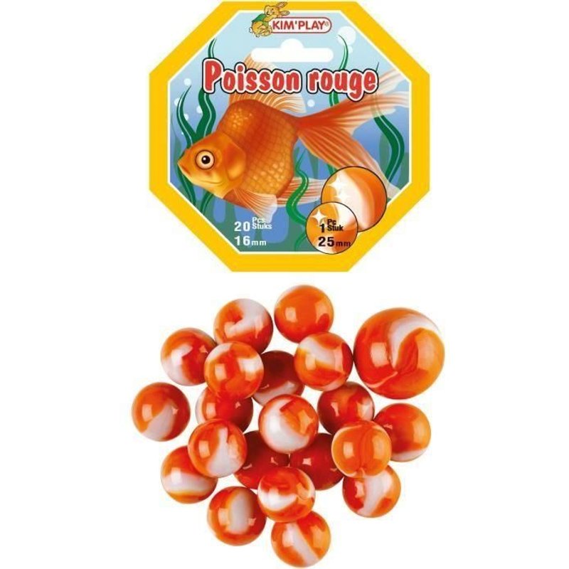 20+1 Billes Poisson Rouge