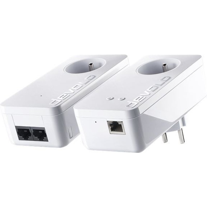 devolo dLAN 550+ WiFi - Starter Kit - adaptateur CPL - HomePlug AV (HPAV), IEEE 1901 - Wi-Fi - 2,4 Ghz - Branchement mural