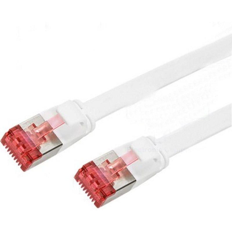 LogiLink SlimLine - Cordon de raccordement - RJ-45 (M) pour RJ-45 (M) - 10 m - U/FTP, PiMF - CAT 6 - moulé, sans crochet, plat - blanc