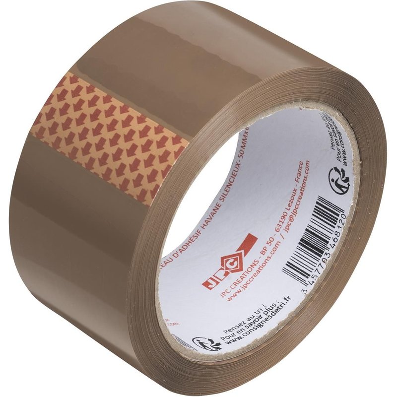 WONDAY ROULEAU D'ADHESIF HAVANE SILENCIEUX 50 mm x 66 m