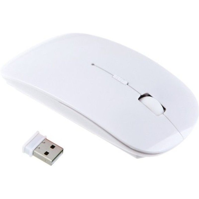 Souris Ultra Plate pour MACBOOK Pro APPLE Sans Fil USB Universelle Capteur Optique 3 Boutons Couleurs - BLANC