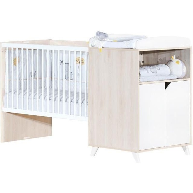 Babyprice - Scandi Naturel - Lit Combine Evolutif 120x60 En 90x190 - Baby Price