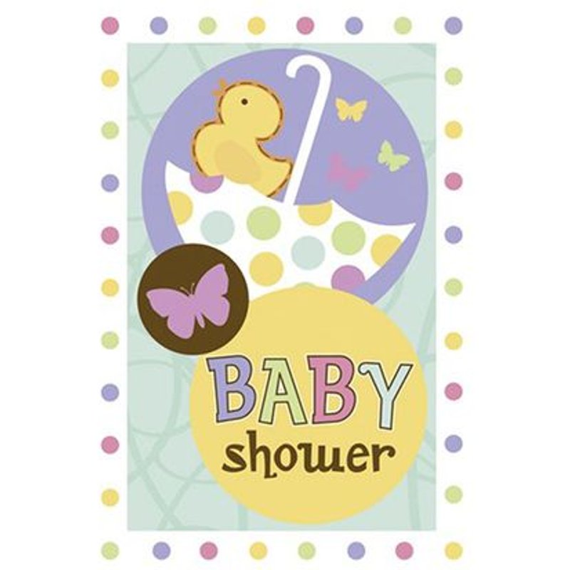 6 Invitations "Baby Shower