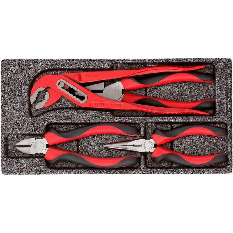 Gedore red Assortiment de pinces, en module en mousse 1/3, 4 pièces - 3301717