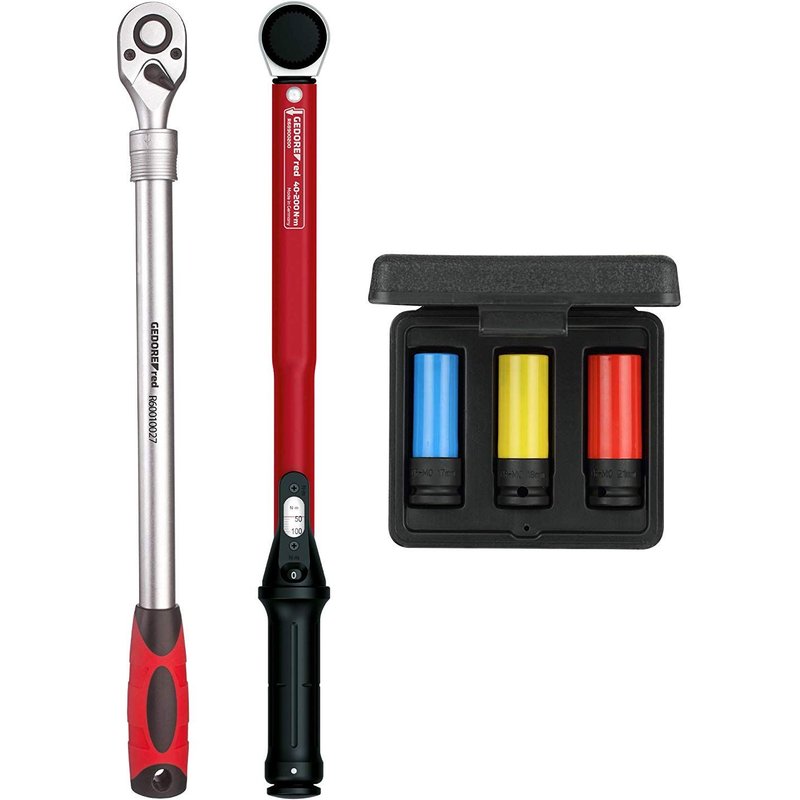 Gedore red Clé dynamométrique, cliquet et composition de douilles 1/2"" - 3300187