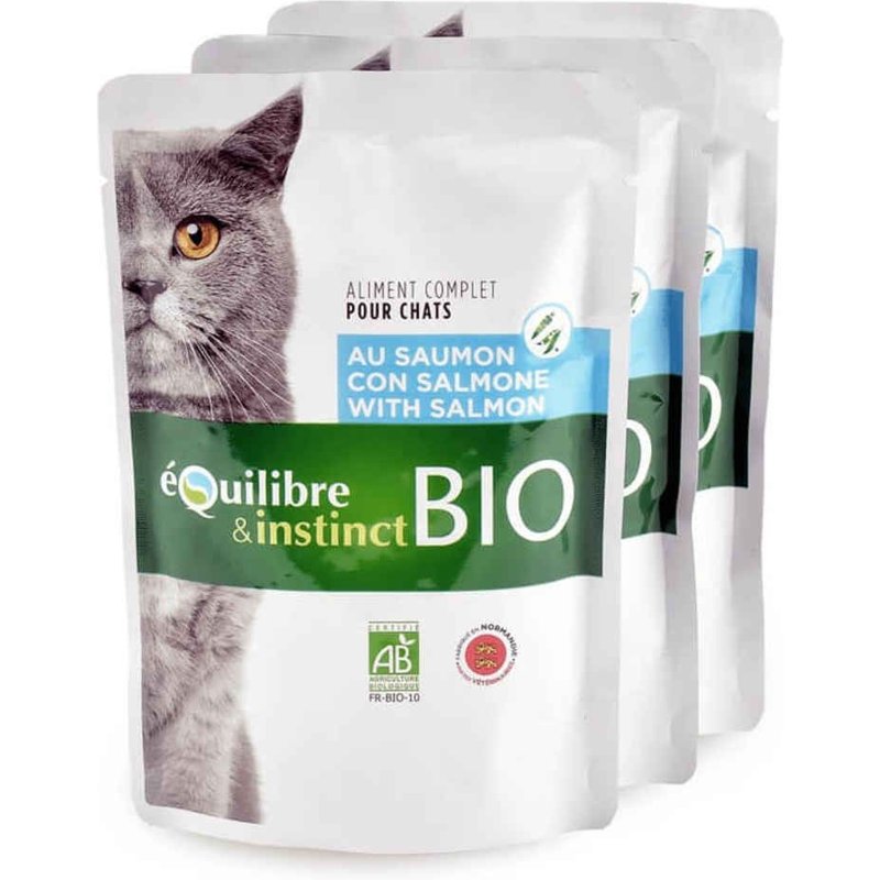 Équilibre & Instinct - Mitonné Bio Au Saumon Pour Chat - 100g