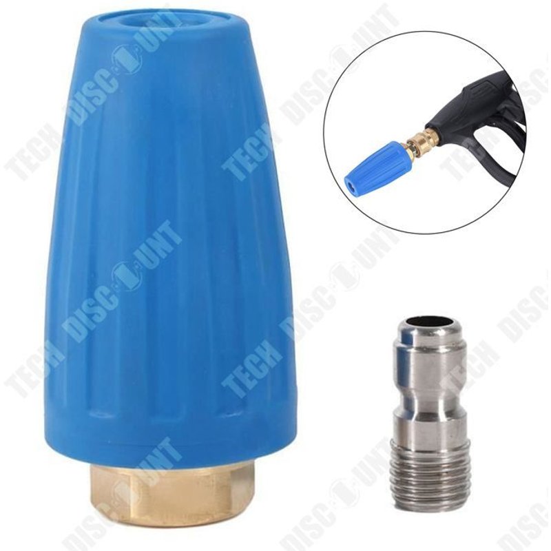 TD Buse de turbine bleue Buses à turbine rotative 1/4 pouces Buses de nettoyage de turbines 3000PSI 2.5 Buses de lavage de voitures