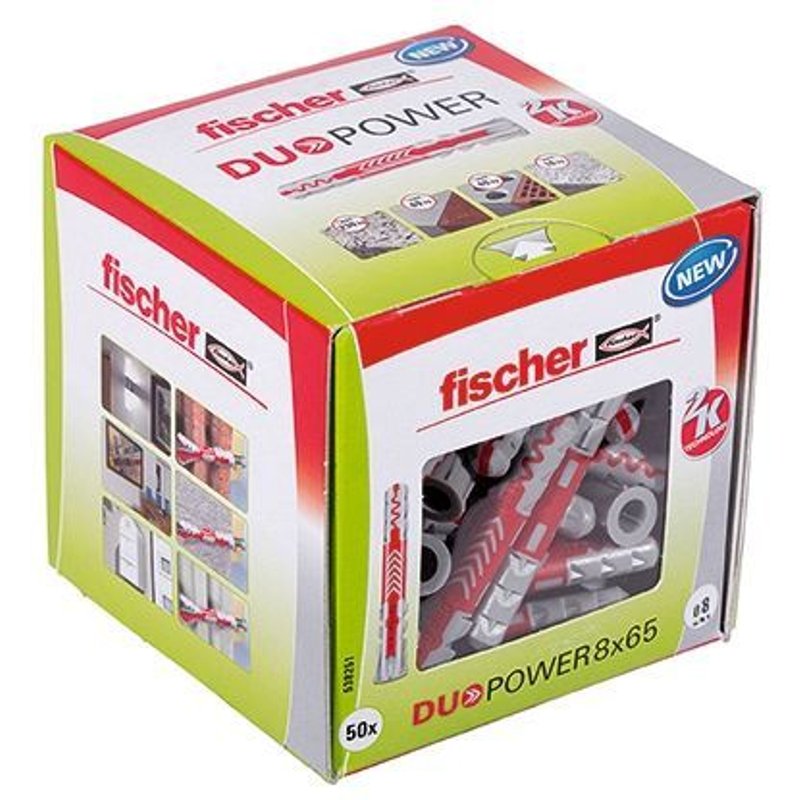 Fischer DUOPOWER 8x65mm LD, 50 pièces - 538251