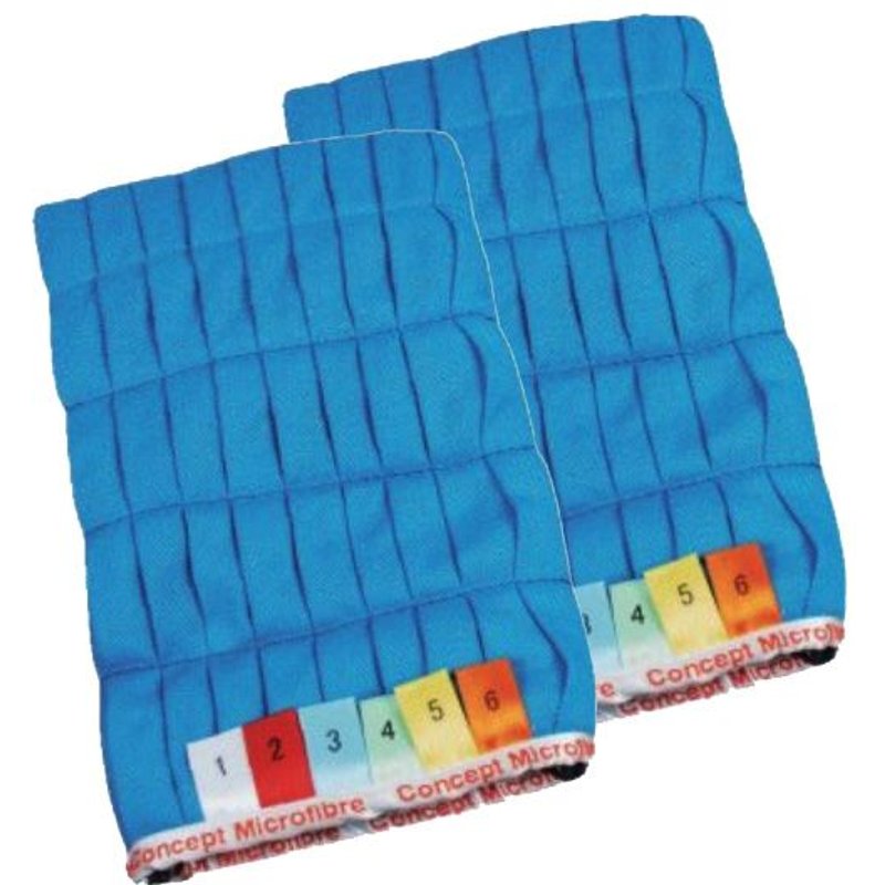 Lot de 2 gants vitre 26x14cm bleu