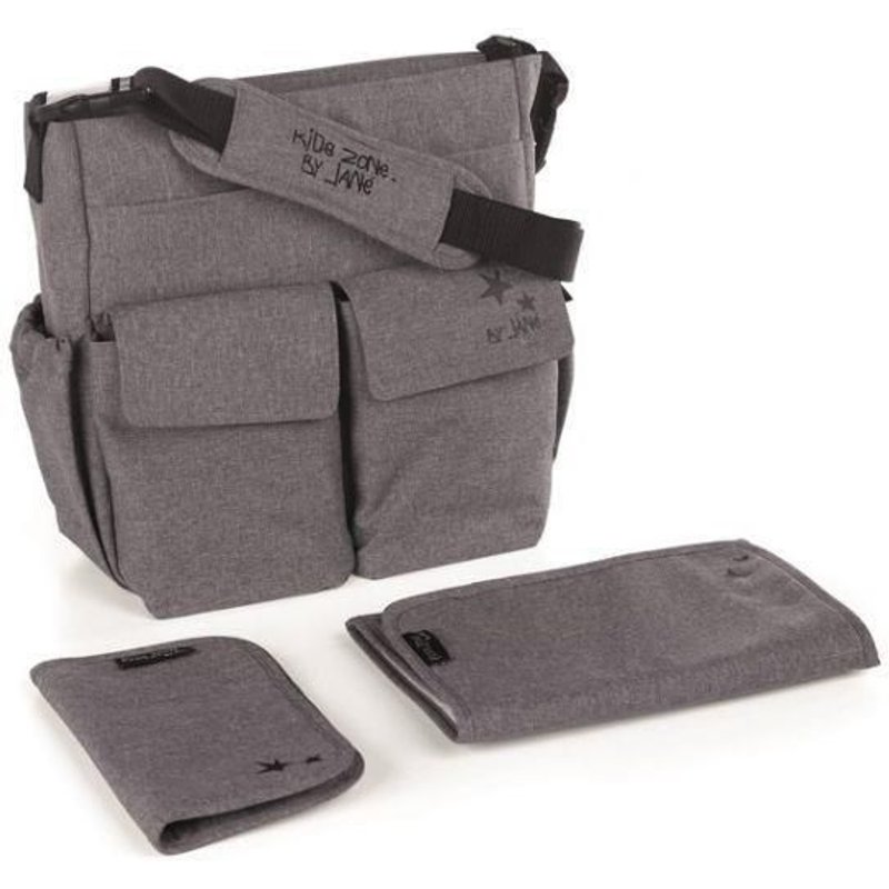 Jane Sac A Langer Mama Bag Jet Black - Gris