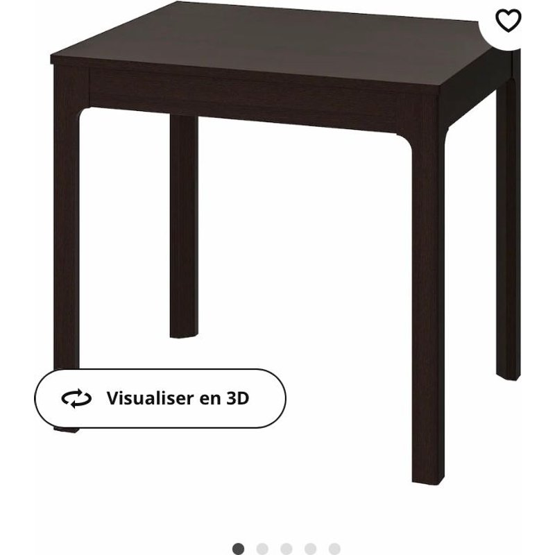 Table Extensible, Brun Foncé, 80/120x70 Cm