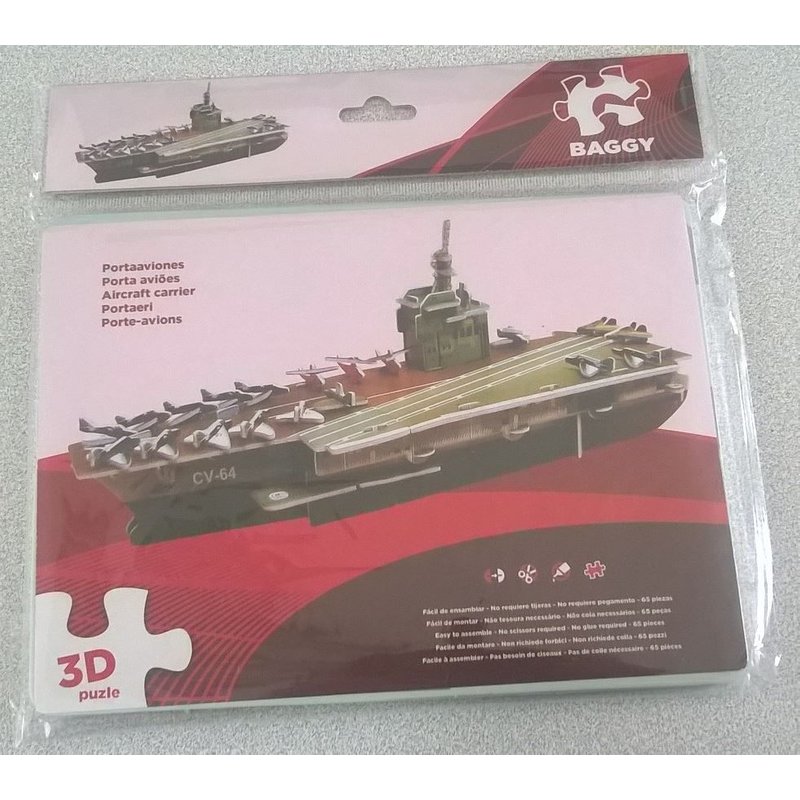 3d Puzzle De 65 Pièces Porte Avions