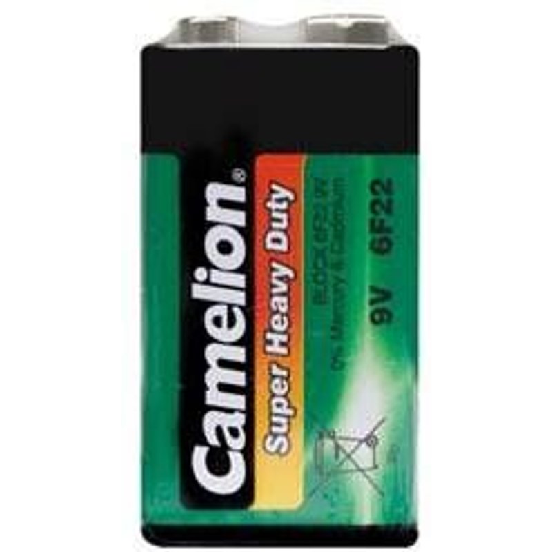 Zinc carbone e-block 9v-400mah (1pc/carte)