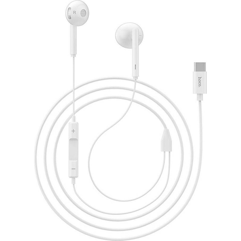Hoco L10 Ecouteurs Stéréo Type Usb-C Blanc