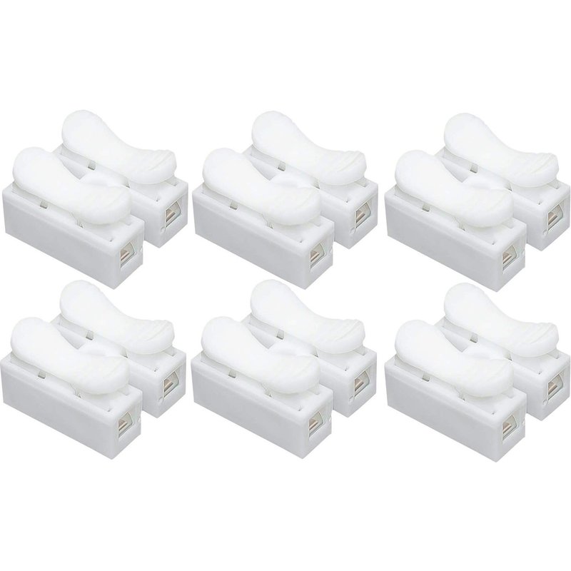 Lot de 6 Connecteurs Blancs Rapides De Câbles Electriques Sans Soudure Sans Tournevis Dominos