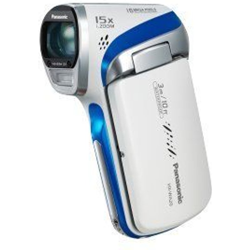 Panasonic HX-WA20 - Caméscope - 1080p - 16.4 MP - 5x zoom optique - carte Flash - sous-marin jusqu'à 3 m - blanc