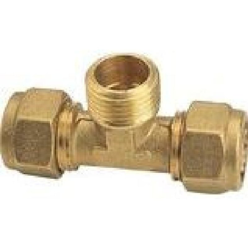 SOMATHERM Raccord a compression - Te male au centre 1-2 - PER 10x12