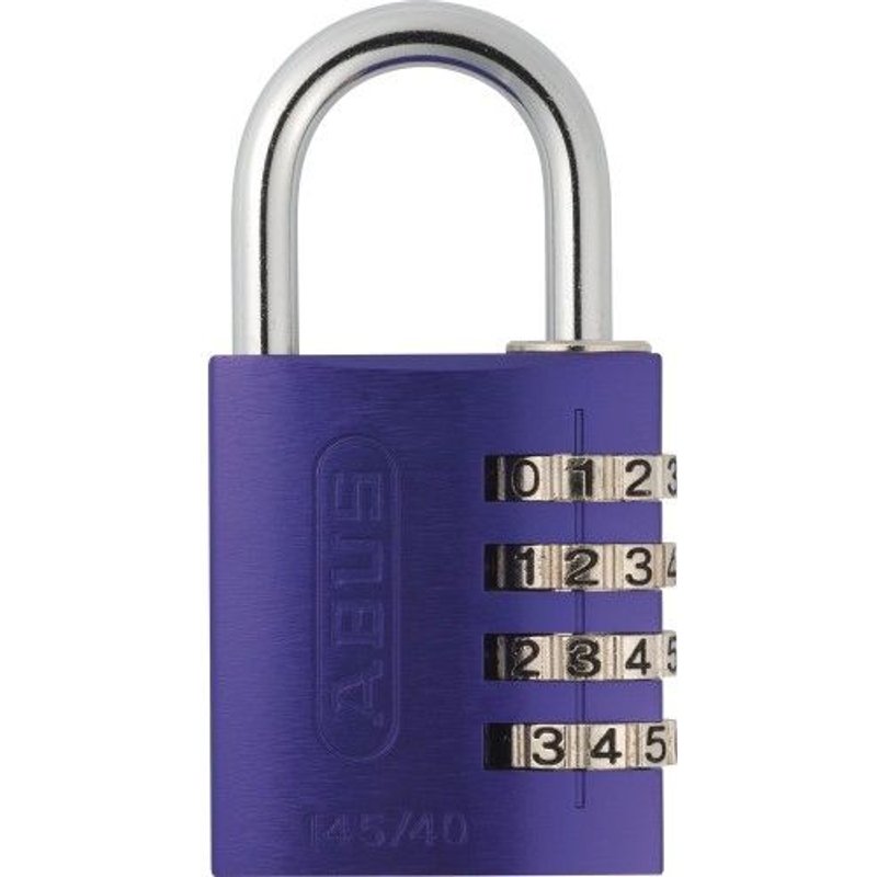 Cadenas à code - en aluminium - 3 molettes - 40 mm - Violet - 145 ABUS