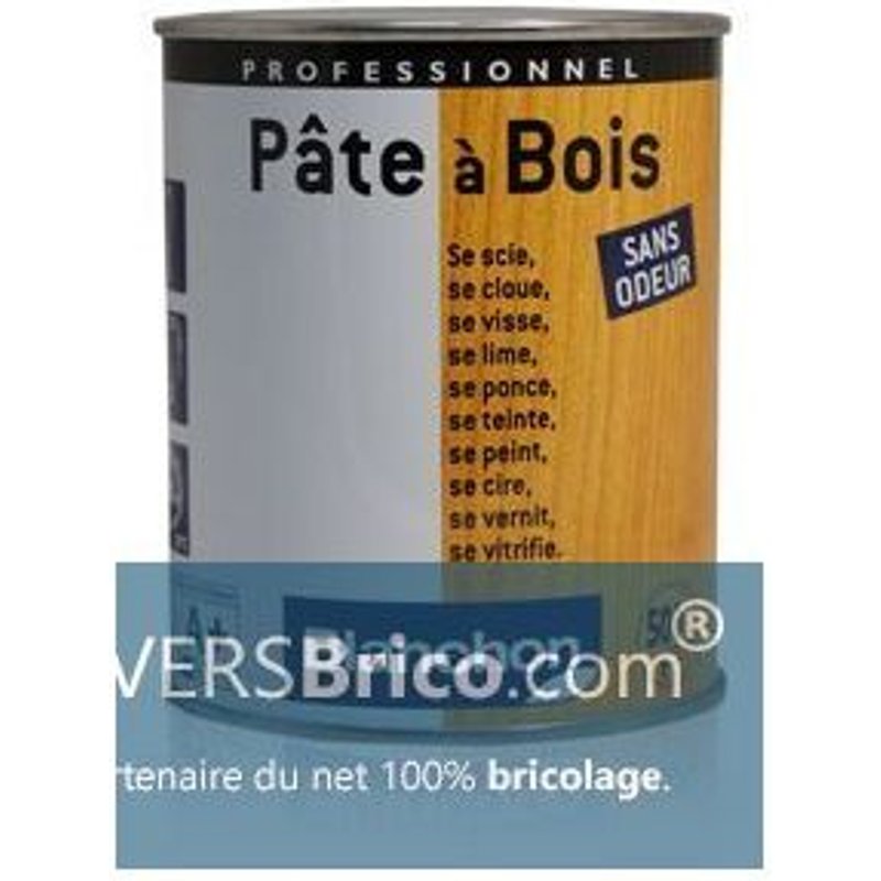 Pâte à bois - finition - pour fissures fines - sans retrait - pin - 250g BLANCHON
